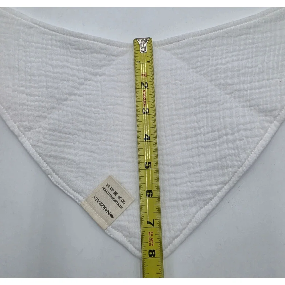 10 Pack Organic Cotton Muslin Bandana Baby Bibs Multi Color Snap Closure